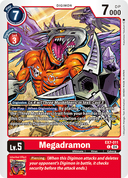 Megadramon EX7-011 - Common EX07 Digimon Liberator