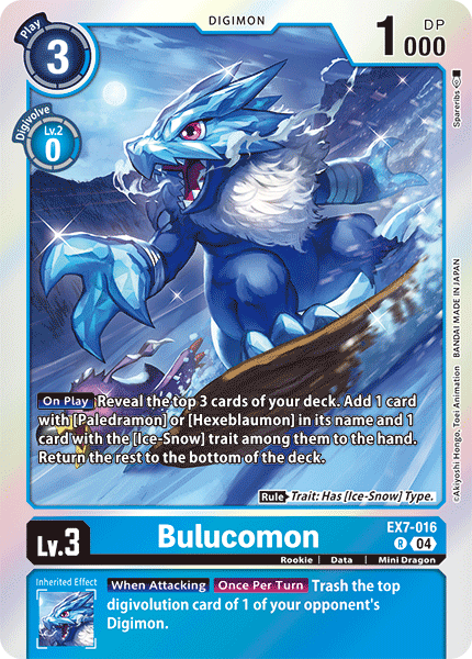 Bulucomon EX7-016 - Rare EX07 Digimon Liberator