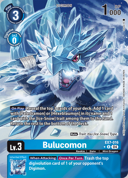 ALTERNATE ART Bulucomon EX7-016 - R EX07 Digimon Liberator