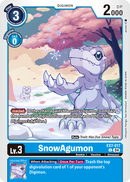 SnowAgumon EX7-017 - Common EX07 Digimon Liberator