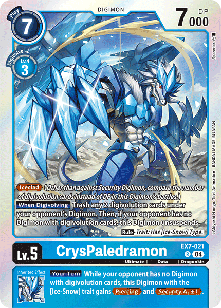 CrysPaledramon EX7-021 - Rare EX07 Digimon Liberator