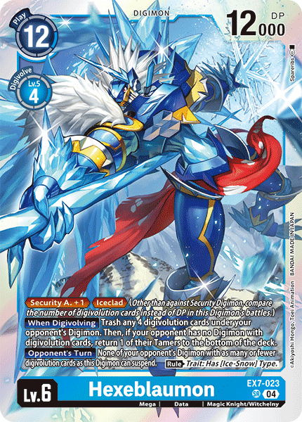 Hexeblaumon EX7-023 - Super Rare EX07 Digimon Liberator