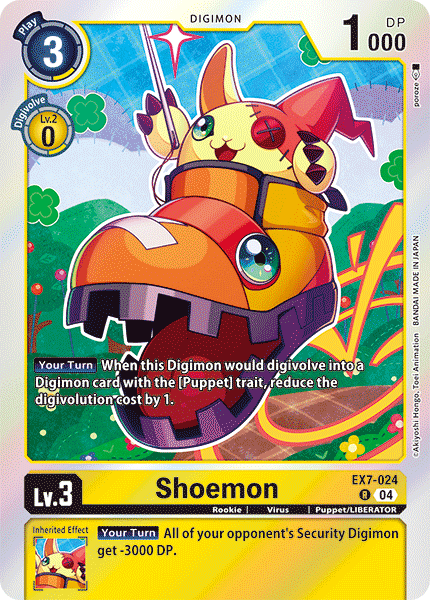 Shoemon EX7-024 - Rare EX07 Digimon Liberator