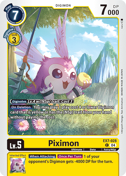 Piximon EX7-028 - Common EX07 Digimon Liberator