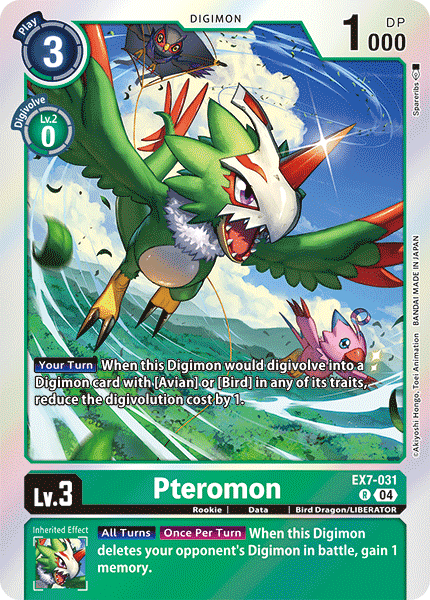 Pteromon EX7-031 - Rare EX07 Digimon Liberator