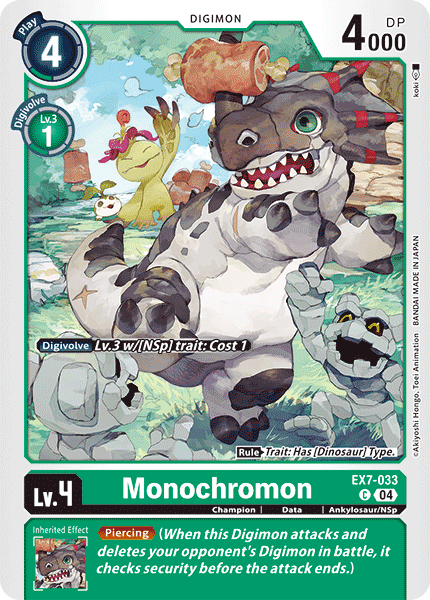 Monochromon EX7-033 - Common EX07 Digimon Liberator
