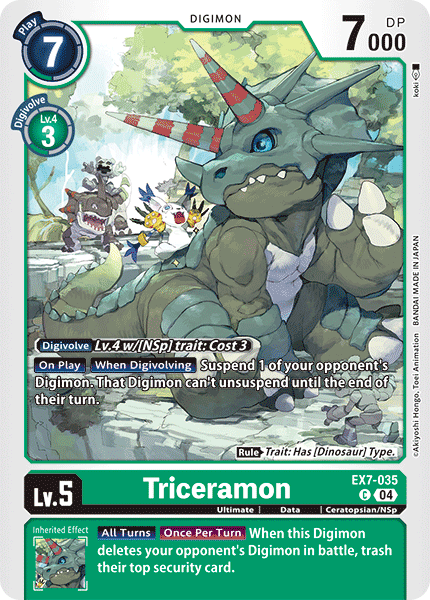 Triceramon EX7-035 - Common EX07 Digimon Liberator
