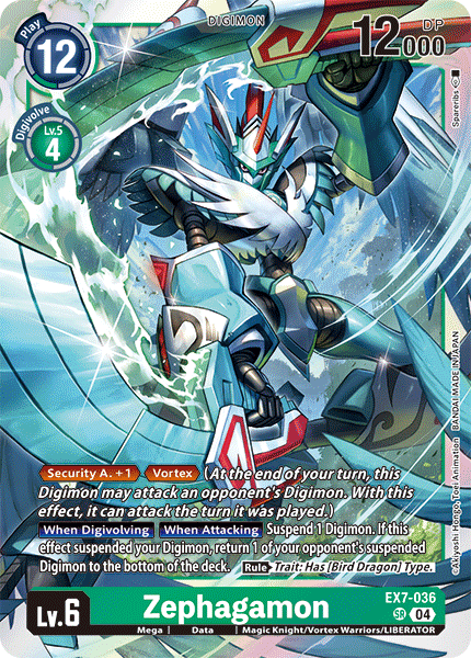 Zephagamon EX7-036 - Super Rare EX07 Digimon Liberator