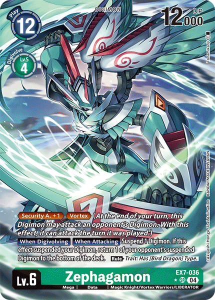 ALTERNATE ART Zephagamon EX7-036 - SR EX07 Digimon Liberator