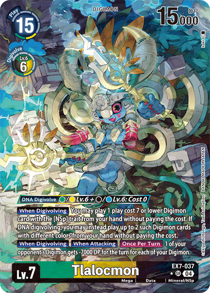 ALTERNATE ART Tlalocmon EX7-037 - SR EX07 Digimon Liberator