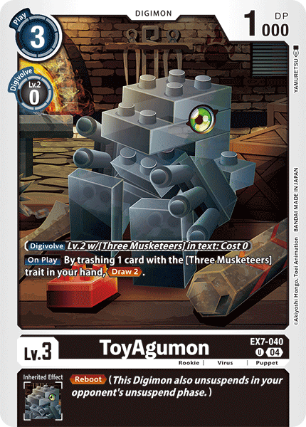 ToyAgumon EX7-040 - Uncommon EX07 Digimon Liberator