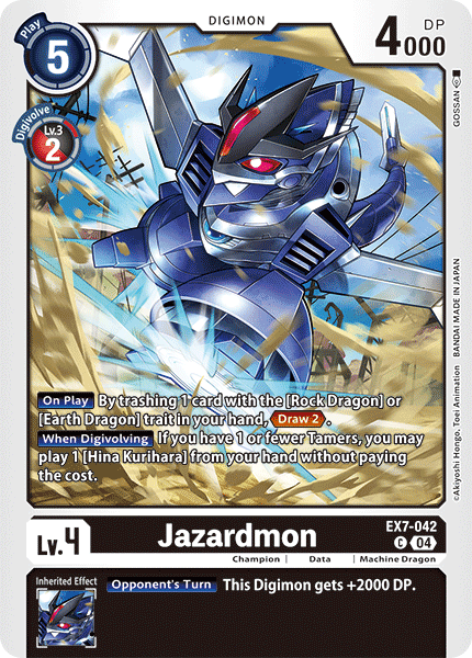 Jazardmon EX7-042 - Common EX07 Digimon Liberator