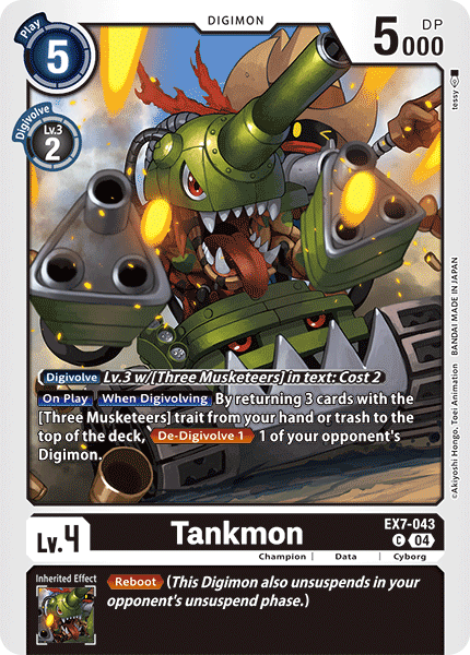 Tankmon EX7-043 - Common EX07 Digimon Liberator