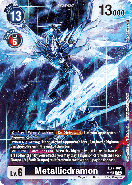 ALTERNATE ART Metallicdramon EX7-049 - SR EX07 Digimon Liberator