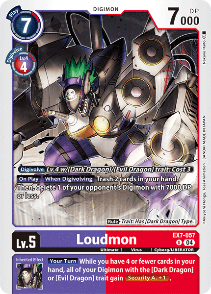 Loudmon EX7-057 - Uncommon EX07 Digimon Liberator