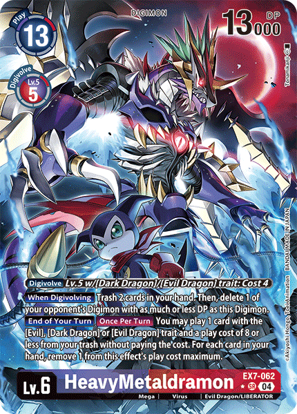 ALTERNATE ART HeavyMetaldramon EX7-062 - SR EX07 Digimon Liberator