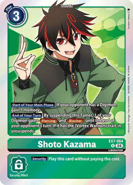 Shoto Kazama EX7-064 - Rare EX07 Digimon Liberator