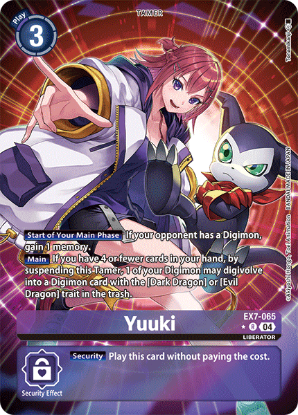 ALTERNATE ART Yuuki EX7-065 - R EX07 Digimon Liberator