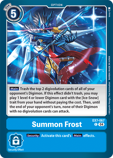 Summon Frost EX7-067 - Common EX07 Digimon Liberator