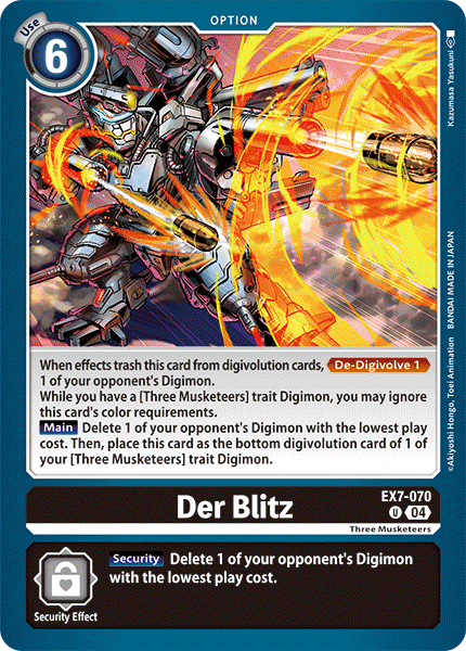 Der Blitz EX7-070 - Uncommon EX07 Digimon Liberator