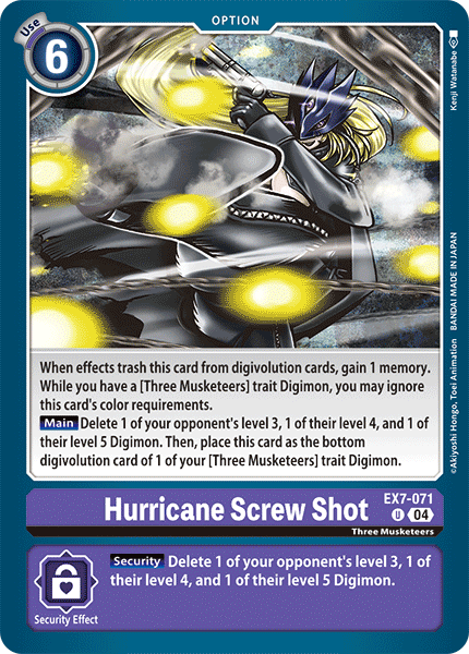 Hurricane Screw Shot EX7-071 - Uncommon EX07 Digimon Liberator