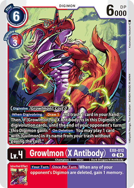 Growlmon (X Antibody) EX8-012 - Common EX08 Chains of Liberation