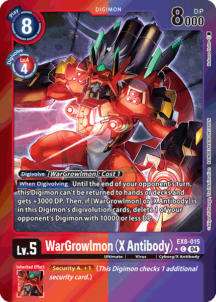 WarGrowlmon (X Antibody) - EX8-015 - C Limited Foil EX08 Chain of Liberation