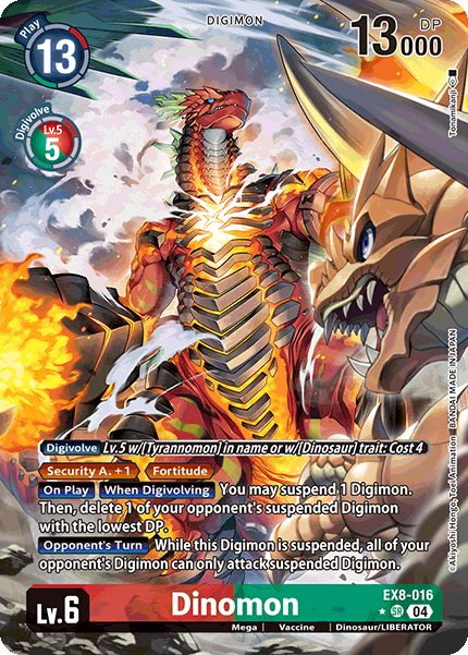 [ALTERNATE ART] Dinomon EX8-016 - SR EX08 Chains of Liberation