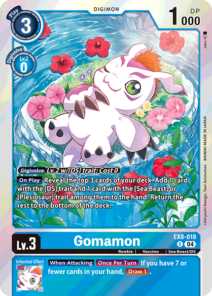 Gomamon EX8-018 - Rare EX08 Chains of Liberation