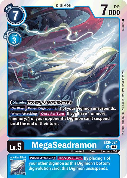 MegaSeadramon EX8-024 - Rare EX08 Chains of Liberation