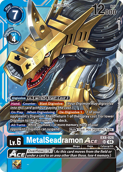 MetalSeadramon ACE EX8-026 - Super Rare EX08 Chains of Liberation