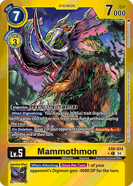 Mammothmon EX8-034 - C Limited Foil EX08 Chain of Liberation