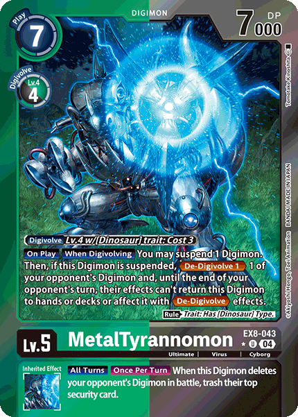 MetalTyrannomon EX8-043 - UC Limited Foil EX08 Chain of Liberation