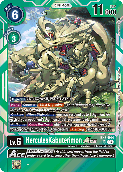 HerculesKabuterimon ACE EX8-044 - Super Rare EX08 Chains of Liberation