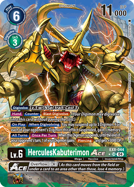 [ALTERNATE ART] HerculesKabuterimon ACE EX8-044 - SR EX08 Chains of Liberation