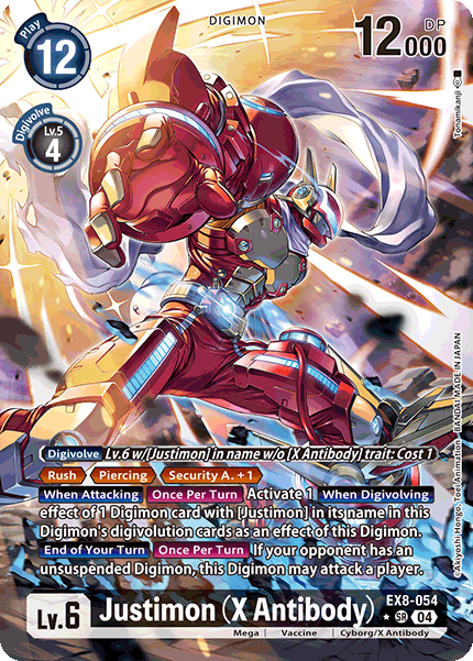 [ALTERNATE ART] Justimon (X Antibody) EX8-054 - SR EX08 Chains of Liberation