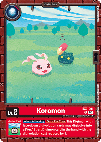 PLAYSET (4) 4x Koromon (EX9-001) - Common EX09 Versus Monsters