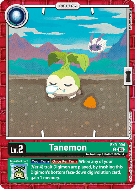PLAYSET (4) 4x Tanemon (EX9-004) - Common EX09 Versus Monsters