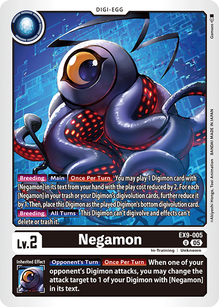 PLAYSET (4) 4x Negamon (EX9-005) - Uncommon EX09 Versus Monsters