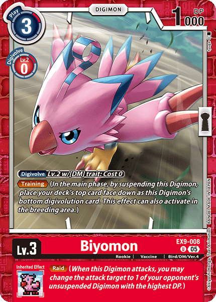 PLAYSET (4) 4x Biyomon (EX9-008) - Uncommon EX09 Versus Monsters