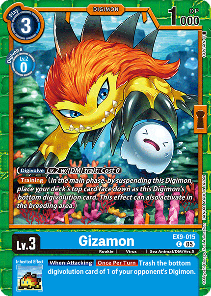 PLAYSET (4) 4x Gizamon (EX9-015) - Common EX09 Versus Monsters