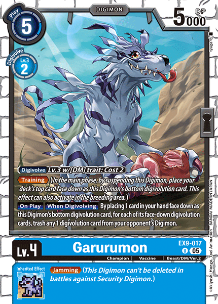 PLAYSET (4) 4x Garurumon (EX9-017) - Uncommon EX09 Versus Monsters