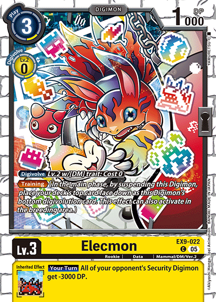 PLAYSET (4) 4x Elecmon (EX9-022) - Common EX09 Versus Monsters