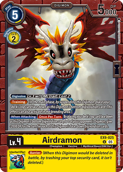PLAYSET (4) 4x Airdramon (EX9-025) - Uncommon EX09 Versus Monsters