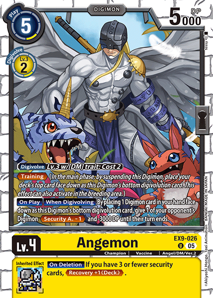 PLAYSET (4) 4x Angemon (EX9-026) - Uncommon EX09 Versus Monsters