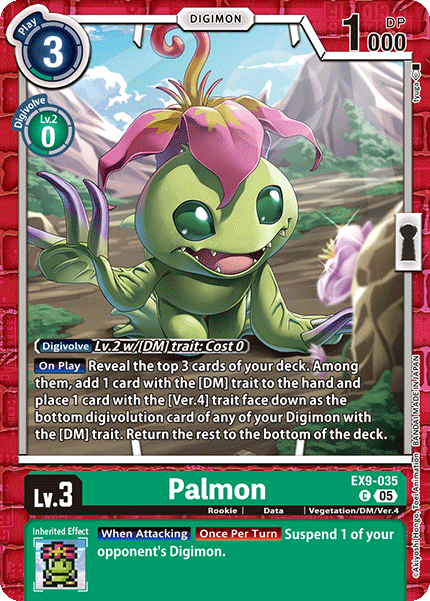PLAYSET (4) 4x Palmon (EX9-035) - Common EX09 Versus Monsters