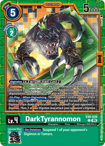 PLAYSET (4) 4x DarkTyrannomon (EX9-039) - Common EX09 Versus Monsters