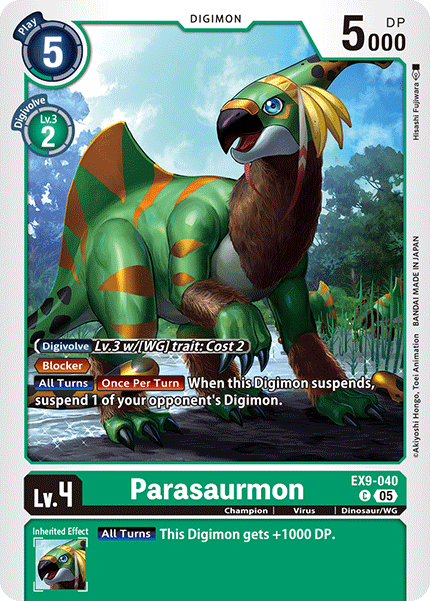 PLAYSET (4) 4x Parasaurmon (EX9-040) - Common EX09 Versus Monsters