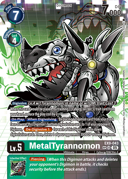 [ SP ] MetalTyrannomon (EX9-043) - Special Rare EX09 Versus Monsters
