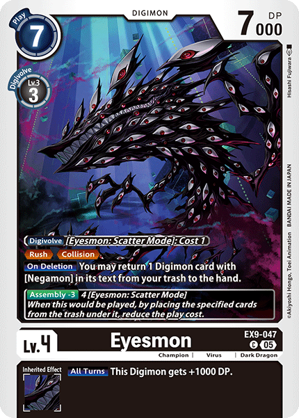 PLAYSET (4) 4x Eyesmon (EX9-047) - Common EX09 Versus Monsters